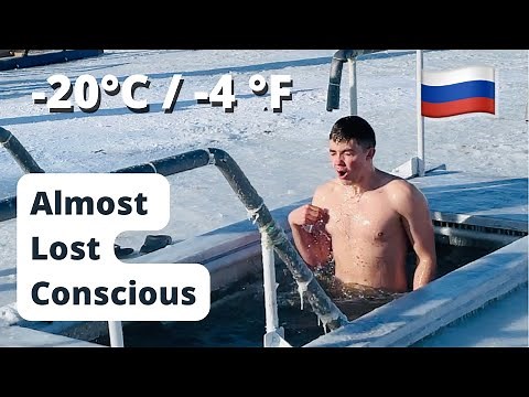 Crazy Russian Tradition. Swimming in Ice-Cold Water. I did it!