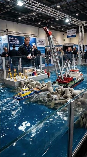 Ultra Realistic RC Breakwater Construction Simulation