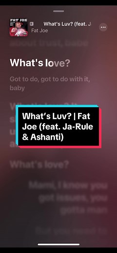 What’s Luv? | Fat Joe (feat. Ja-Rule & Ashanti #whatsluv #whatlove #gottodowithit #songssgnos #fat #joe #jarule #ashanti #oldschool #song #viral #fyp #fortoupage #foryoupage #fy #foryou #sweetie #drake #sza #halloween #songssgnos #spedup #spedup #spedupsongs #spedupsounds #spedupaudios #trending #trendjngsong #trendingsong
