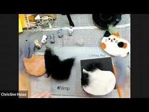 Needle Felted Cat Coasters