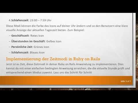 Wie man Zeitmodi für deine Uhr-Anwendung in Ruby on Rails erstellt