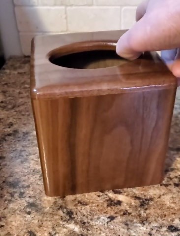 Walnut Tissue Box Cover, Hand-rubbed Polyurethane Finish, Home Decor - Etsy