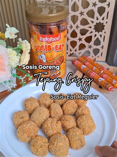 Menu buka puasa simpel tapi rasanya nggak main-main 🤤 Hari ini aku bikin Sosis Goreng Tepung Crispy buat anak di rumah. Kriuk di luar, lembut di dalam, dan rasa dagingnya berasa banget! Aku pakai Sosis-Eat Reguler dari Indofood yang punya 3 varian enak: 🌽 Jagung Bakar – manis gurih khas jagung bakar 🌶️ Ayam Geprek – pedasnya unik banget 🥩 Original – gurih dagingnya bikin nagih Praktis banget, bahkan bisa langsung dimakan dari kemasan juga 😋 Sosis-Eat dari Indofood – “Bikin Ramadhan Enak Ter