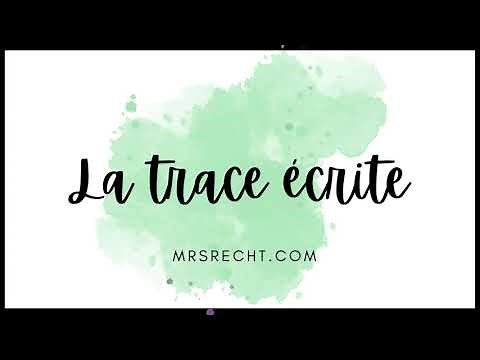 Enseigner l'anglais : La trace écrite