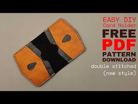 How to make a leather card holder new style no.1 | Free pattern