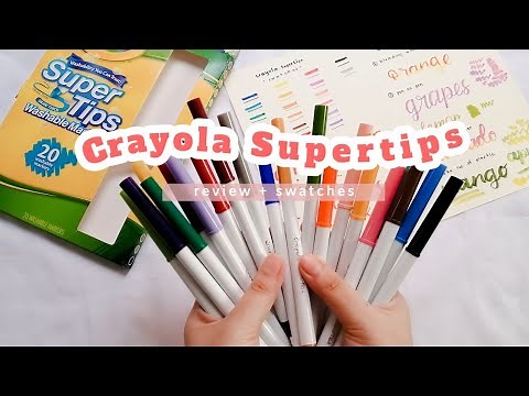 Everything you need to know about Crayola Supertips | review, swatches, tips & techniques ･｡
