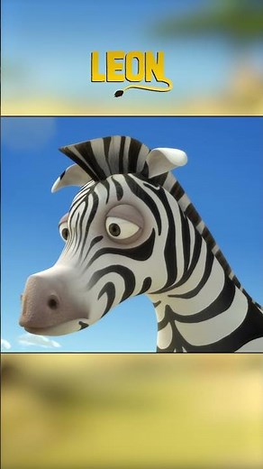 🦁 Leon vs. The Screaming Zebra! 😂 #shorts #junglecartoon