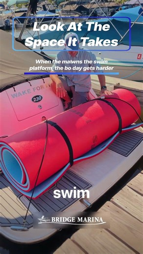How Much Space Does a Swim Mat Take Up on a Boat?: Bridge Marina Boating Tip #shorts