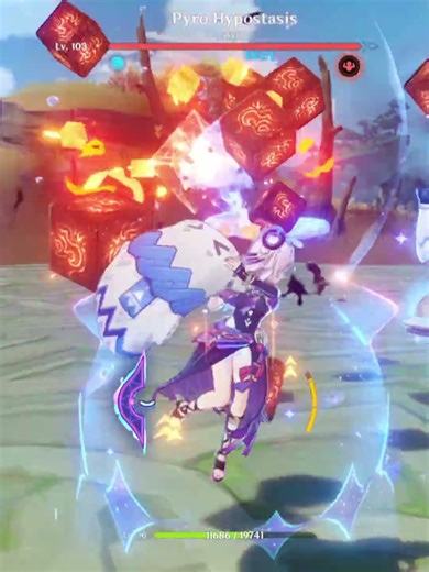 Distinguishing Pyro Hypostasis w/ Freeze team #genshinimpact #citlali #furina #ganyu #escoffier