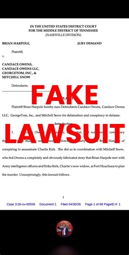 HOLY SH*T 🤯 Candace Owens cult CAUGHT in a massive lie‼️Watch 👀 as they form fake conspiracy.Candace was SURPRISED by the Brian Harpole lawsuit today.So she didn’t have time to send out MARCHING ORDERS to her usual team of influencers.As soon as the news broke the usual accounts known for spreading fake slop immediately jumped into action spinning fake conspiracies claiming that the lawsuit was fake.HERE’S THE FUNNY PART. 😂About 15 minutes after this video was posted Candace Owens went live o