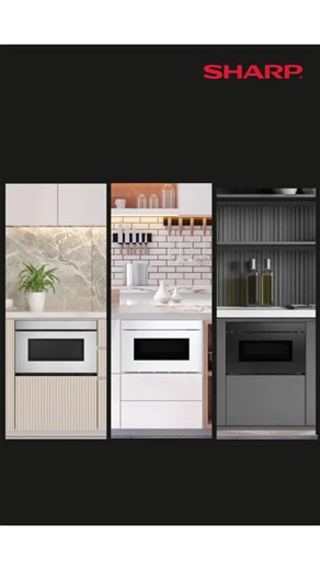 Moderno Appliance & Furniture on Instagram: "SHARP Microwave Drawer™ Oven in Classic Stainless Elegant White and Timeless Black designed to elevate any kitchen with modern style and seamless built-in convenience. #Sharphome #Microwavedrawer #KitchenDetails #ModernDesign#InStepWithYourFuture"