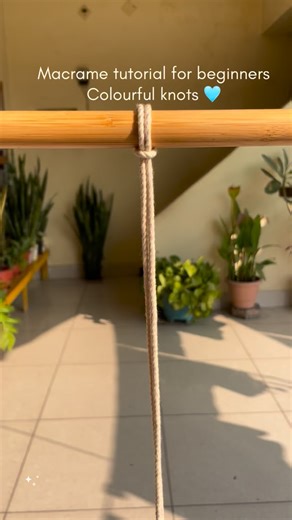 Tanu Tanwar 🐥🐥 on Instagram: "Macrame tutorial for beginners new design skills 🦋… . . . . . . . #instagram #fyp #trendingreels #macrame #reels"