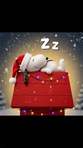Snoopy Sleeping in the Snow ❄️ | Cutest Winter Charlie Brown Moment