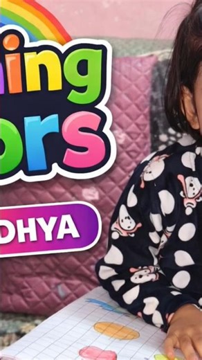 Learning Colors with Adhya 🌈 | Colors Name for Kids | Kids Learning Video