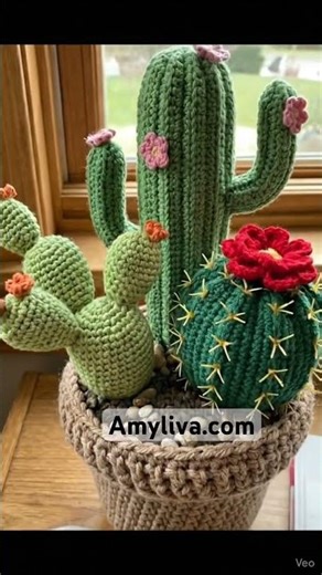 Cute Crochet Cactus Decoration 🌵 DIY Amigurumi Ideas #Shorts #crochet #crochetpatterns #myhandmade