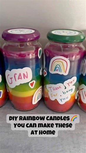 How to Make Rainbow Candles with Kids | DIY Candle Craft