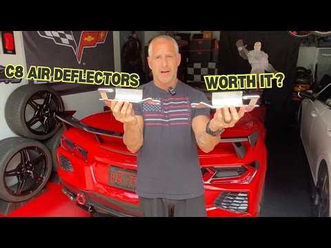 James White Metal AIR DEFLECTORS for C8 corvette HTC convertible and (coupe not shown)