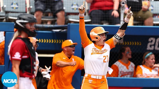 Tennessee Softball's bats were on 🔥 to open up the #WCWS! Watch highlights from Tennessee’s 10-5 win over Alabama. | NCAA Softball