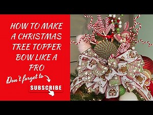 How to Make a Christmas Tree Topper Bow | How to Make a Large Bow on Pro Bow the Hand