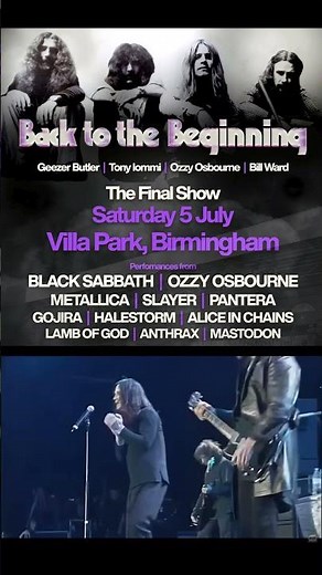 💪🏼🤘🏼 BLACK SABBATH "Back to the Beginning" - The Final Show 5th July 2025 Birmingham UK!!! 🔥😈