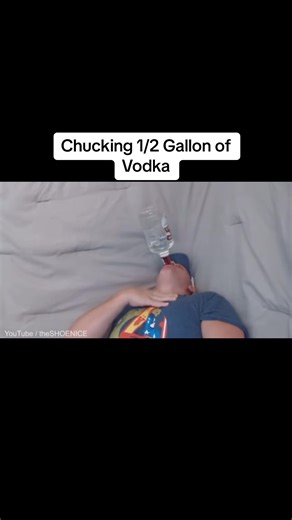 Chucking 1/2 Gallon of Vodka #drinking #vodka #crazy #man #drunk #fyp #foryoupage
