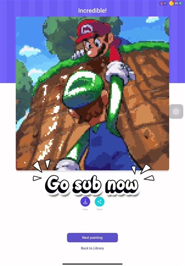Mario Saving Luigi Pixel Art | Color by Number 🍄🎨