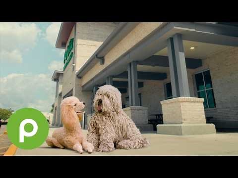 Talking dog food with talking dogs at Publix.