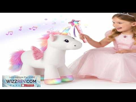 iPlay iLearn Plush Magic Unicorn Toy W Remote Control Fairy Magical Wand Girl