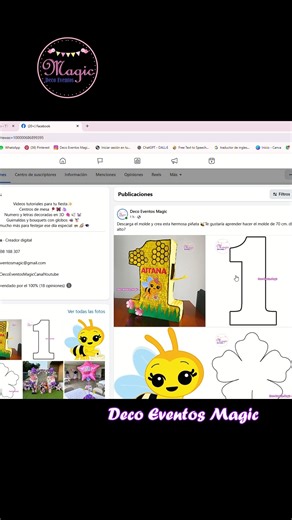 🐝🎉 Cómo hacer un molde de piñata de 70 cm en Excel?🐝🎉 How to Make a 70 cm Piñata Template in Excel? #moldes #piñataspersonalizadas #moldesgratis #fiesta #fiestasinfantiles #decoeventosmagic | Deco Eventos Magic
