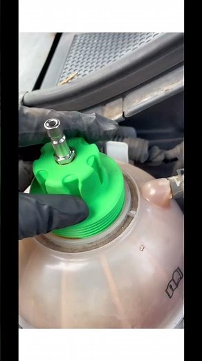 How to use a coolant pressure test to find leaks.
