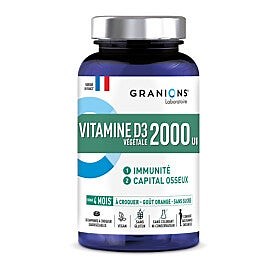 Vitamine D3 2000 UI - 30 comprimés à croquer