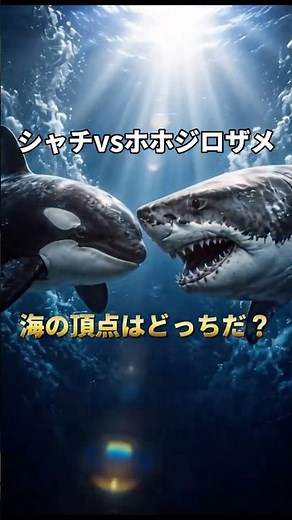 シャチ vs ホホジロザメ｜海の頂点に立つのはどっち？【科学的比較】#シャチ#ホホジロザメ#海の生き物#動物雑学#生物#比較#科学#雑学