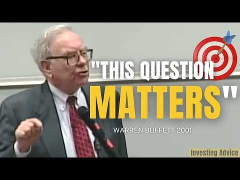 Warren Buffett: “If You Can’t Answer This, Don’t Buy the Stock.” | Terry Leadership Speaker 2001
