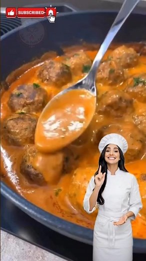 ALMÔNDEGAS AO MOLHO CREMOSO: A Receita Mais Fácil do Mundo! 🍛#receitas #food #receitafacies #fyp