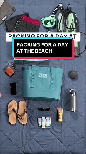 PACKED: Camino® 35 Carryall Tote Bag. Packing for a day at the beach. #YETI #BuiltForTheWild
