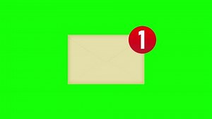 4K animation of opening an envelope and opening the paper inside ( green background for chroma key )