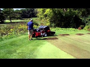 Aerifying Greens using Turf Pride Core Collector.MP4