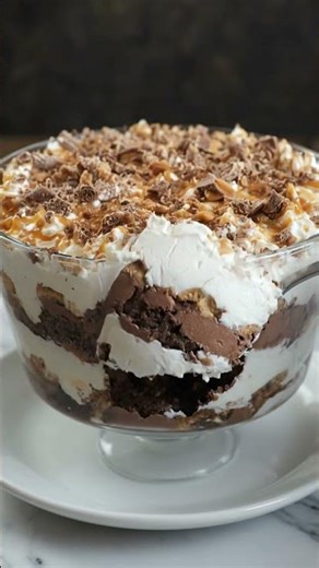 🍫🍮 Classic Chocolate Caramel Trifle 🍮🍫