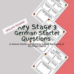 Key Stage 3 German Starter Questions Worksheets PDF