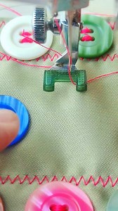 Sewing button using a semi portable sewing machine #sewing #sewingbutton | Mugi Wiyono