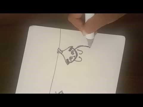 Guys here is how to draw a cat hanging from a wire so I hope you learn from my videos please like