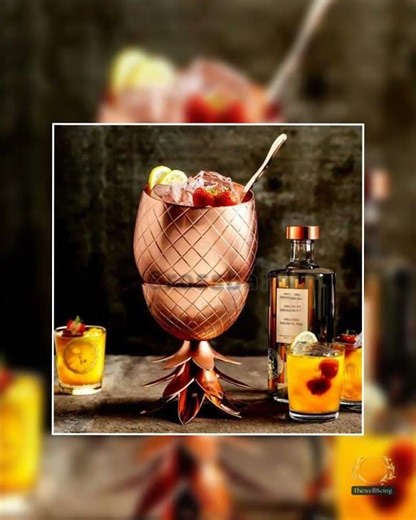 Creative Pineapple Tumbler Cocktail Cups Copper