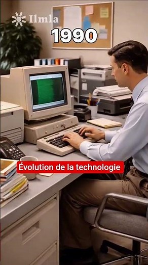 Vous n'aviez jamais vu l'évolution technologique comme ça #ordinateurs #passé