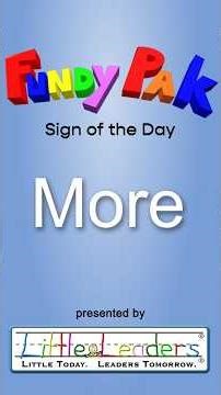 Learn to sign "MORE" 👉 | Little Leaders Sign Language for Preschoolers