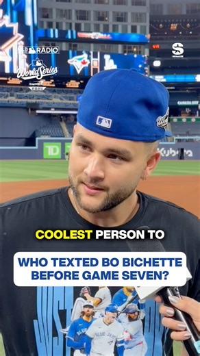 MLB Network Radio on SiriusXM on Instagram: ""Those texts mean a lot." Who's been texting Bo Bichette ahead of Game 7? 📻 #WorldSeries Pregame Show with @DaniWex @JimDuquette & @Kfran19 #WANTITALL #Postseason #BlueJays #mlb #sports #baseball #gameseven #toronto"
