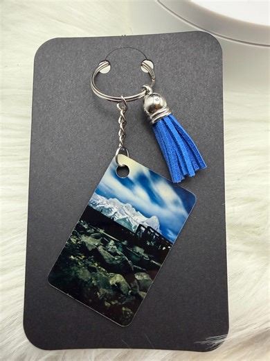 Canmore Engine Bridge Keychain – Double Sided Metal Night Photo Keychain, Alberta Bridge at Night, Mountain Photography Gift - Etsy