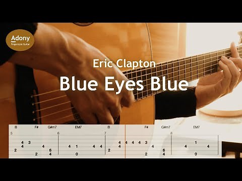 Blue Eyes Blue - Eric Clapton ( Runaway Bride ) [Free TAB] ( Fingerstyle Guitar Solo )