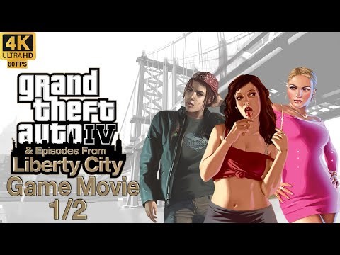 GTA IV The Complete Edition - All Cutscenes 1/2 (Game Movie) 4K Ultra 60 fps