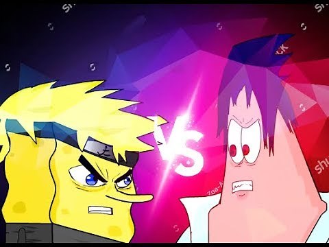Spongebob and Patrick play Naruto