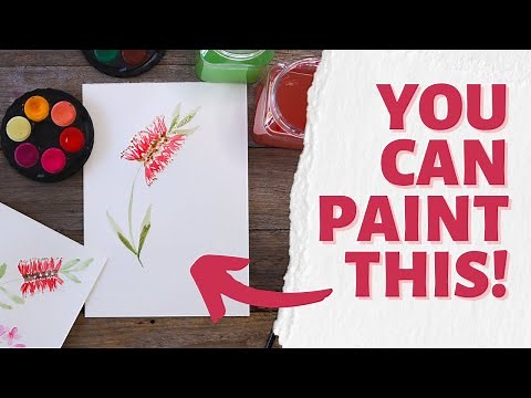 Watercolour Australian Flora: bottlebrush edition!